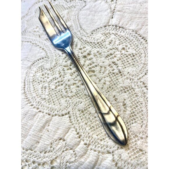 Set 6 Pastry Forks Sheffield England Silver Plated In Original Box Vintage LOXLE - Picture 4 of 6